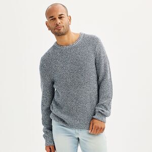 Men's Sonoma Goods For Life Sweater Size XL Black White Crew Neck Long Sleeve